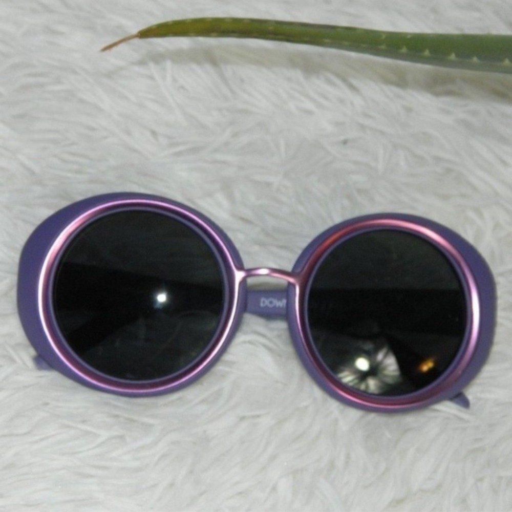 Perverse Sunglasses Purple Round Frame‎ Hippie  Retro